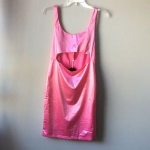 Sleeveless silky size medium pink mini dress